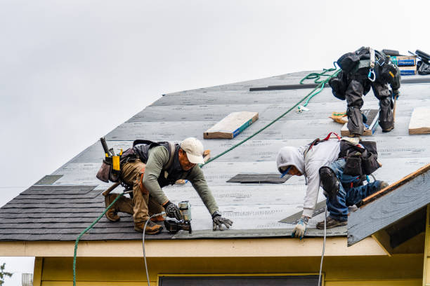 Professional Gutter Installation technician working in Black Diamond, WA